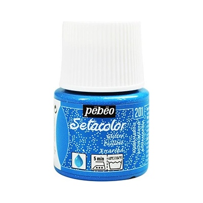 Farby na textil Pebeo Setacolor Light Glitter 45 ml Aquamarine