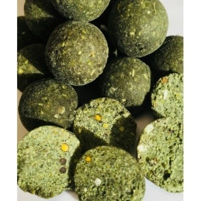 Garantbaits Kŕmne Boilies ECO Line MUSTANG GREEN GARLIC 5kg 20mm