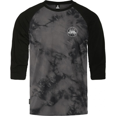 Horsefeathers Тениска Global Raglan - black/tie dye Horsefeathers | Siv | МЪЖЕ | L