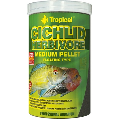 Tropical Cichlid Herbivore Medium Pellet 500 ml, 180 g