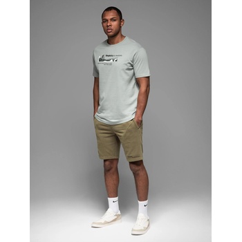 Ombre Clothing Мъжки къси спортни шорти с принт Ombre Clothing Ombre Clothing | Zelen | МЪЖЕ | S