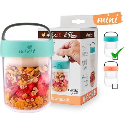 Mixit 2go mini - svačinový box mintový 400ml