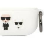 Karl Lagerfeld Калъф Karl Lagerfeld за AirPods Pro, бял, силиконов Karl & Choupette (KLACAPSILKCW)
