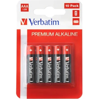 Image 1 of Verbatim Батерия, Verbatim ALKALINE BATTERY AAA 10 PACK (HANGCARD) (49874)