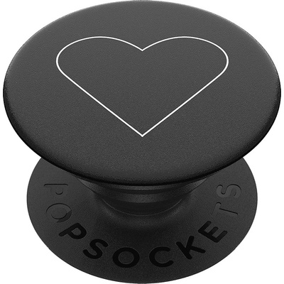 PopSockets PopGrip White Heart Black 800667 – Hledejceny.cz