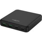 ANSMANN Настолно USB зарядно устройство, 65 W, с 4 порта, 2x USB-A, 2x USB-C, черно 1001-0141 (1001-0141)