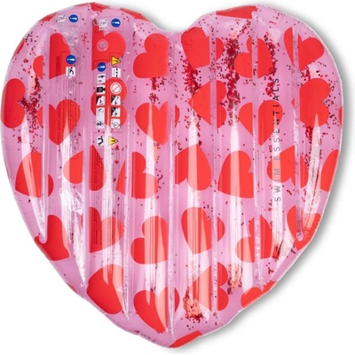 Swim Essentials Swim Essentials: Плажен дюшек във формата на сърце - за деца 6+ години "Red Hearts (SWE-2024SE1089)