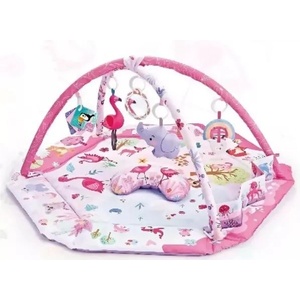 Man Yuk Toys Игрална постелка с фламинго и възглавничка за коремче - 110 x 110 см (BB046)