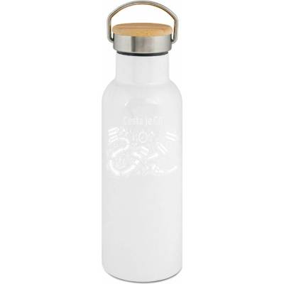 123TRIKO termoska Cesta je cíl, V2, bílý tisk 500 ml