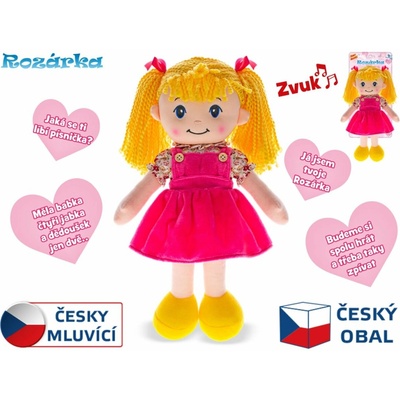 Mikro trading Rozárka 35 cm česky mluvící blondýnka
