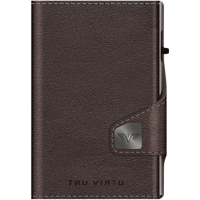 Tru Virtu twinwallet Click & Slide leath. Nappa Brown