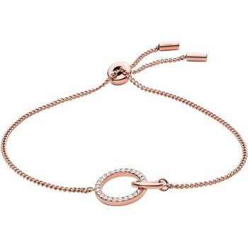 Fossil Minimalistický pozlátený náramok so zirkónmi JOF00638791
