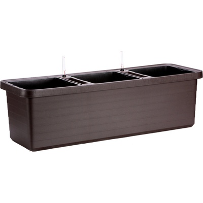 Plastia Berberis Trio samozavlažovací truhlík hnědý 117 cm