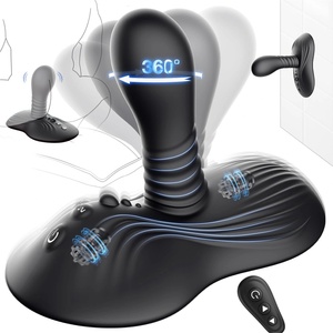 SuperLove Anal Grinder with 360 Rotations & Strong Vibrations Triple Motor & Remote Black