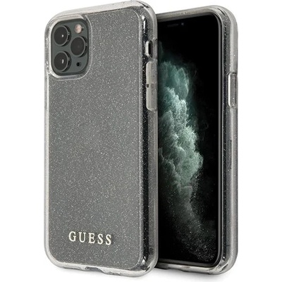 GUESS Калъф Guess Glitter Circle за iPhone 11 Pro, Silver (GUE000765)