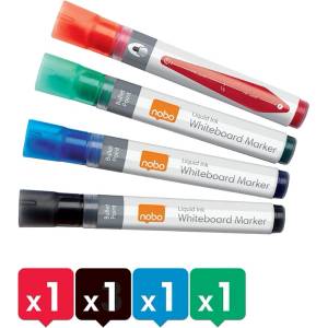 Nobo WB Маркер LiquidInk с кръгъл връх 3мм асортиран (4) (1902408)