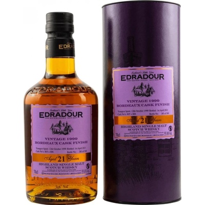 EDRADOUR BORDEAUX CASK FINISH 1999 21y 55,8% 0,7 l (tuba)