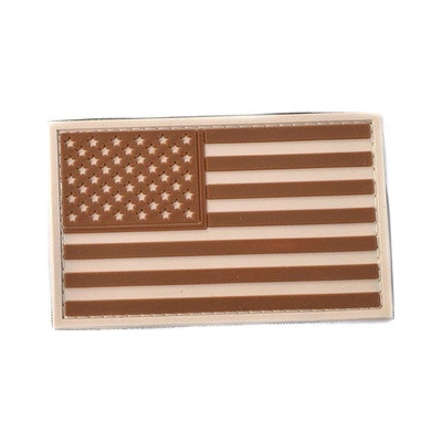 Gumená nášivka 101 Inc vlajka USA - desert