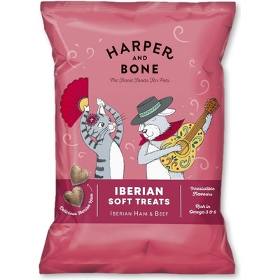Harper and Bone Cat & Dog iberské měkké pamlsky Hovězí 90 g