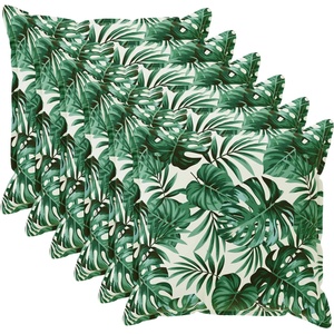 vidaXL Калъфка за възглавница 6 бр. HOUTEN Мотив с листа 45 x 45 cm (918764)