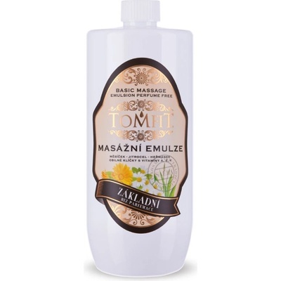 Tomfit masážní emulze základní bez parfemace 1000 ml