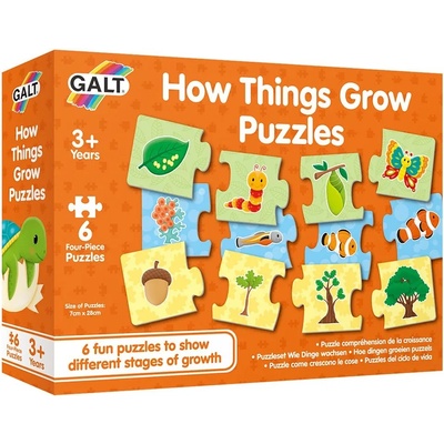 Galt Детски пъзели Galt - Развитие на живите организми, 6 х 4 части (1005365)