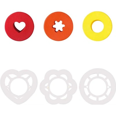 Vykrajovačka srdce, kruh, kvet plast