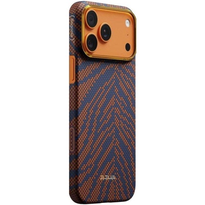 PITAKA Magsafe Калъф за iPhone 17 Pro, Pitaka Edge Breath of Veins Case Burning Orange, Оранжев (BV1701P)