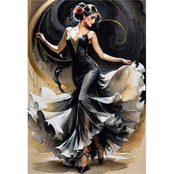 Norimpex - Puzzle Diamant painting: In the whirlwind of flamenco 30x40 cm - 1 - 39 piese