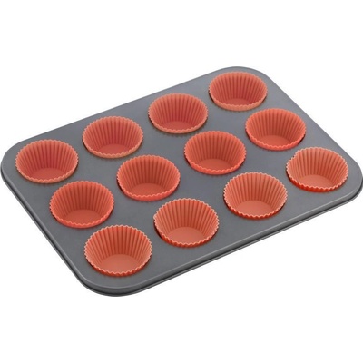 MagicHome Forma na 12 muffinov plech so silik. formami 35x26,5x3 cm
