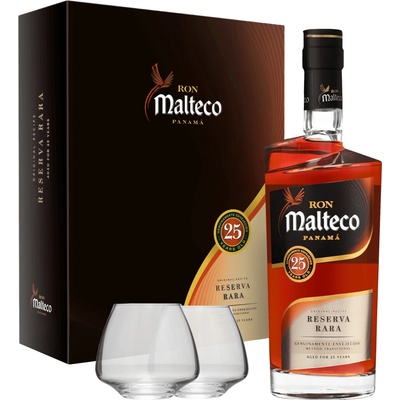 Malteco Reserva Rara 25y 40 % 0,7 l (darčekové balenie 2 poháre)