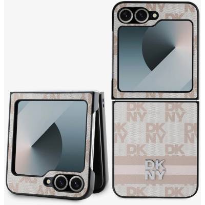 DKNY PU кожа с кариран модел и райе на гърба за Samsung Galaxy Z Flip 6 Pink DKNY | Lilav | ЖЕНИ | UNI