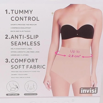 Стягаща прашка в черно с висока талия