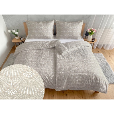 Áčko krep obliečky VICTORIA Silver Grey 70x90 140x200