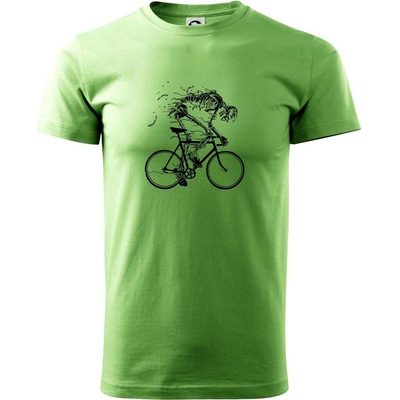 Gravel Bike kostra klasické pánské triko trávově zelená