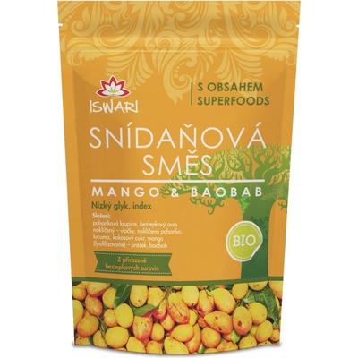 Iswari Bio snídaňová směs Mango baobab 300 g