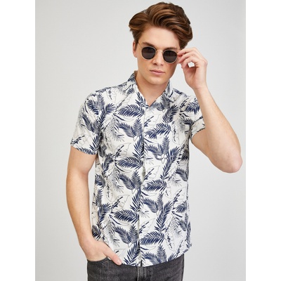 ZOOT. lab Кремава мъжка риза с къс ръкав ZOOT. lab Darrel ZOOT. lab | Byal | МЪЖЕ | S