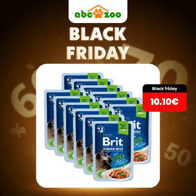 BRIT - Kapsička BRIT Premium Cat Delicate Fillets in Gravy with Duck for Sterilised 12 x 85 g