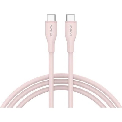 Canyon CNS-CC60SC10PS USB-C / USB-C, PD 60 W, 480 Mbps, 1m, růžový