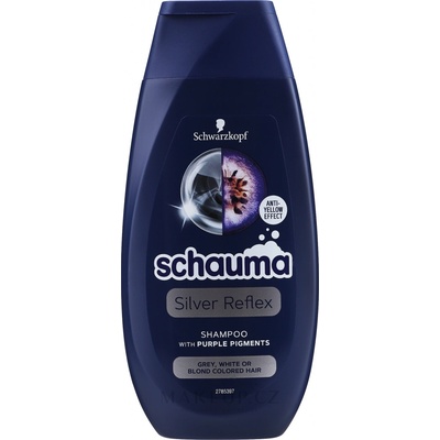 Schauma Silver Reflex šampon pro obarvenou blond šedivé nebo bílé vlasy proti žlutým tónům 250 ml