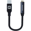 SWISSTEN Adapter Textile USB-C/Jack (samice) 0,15m