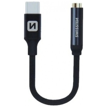 SWISSTEN Adapter Textile USB-C/Jack (samice) 0,15m
