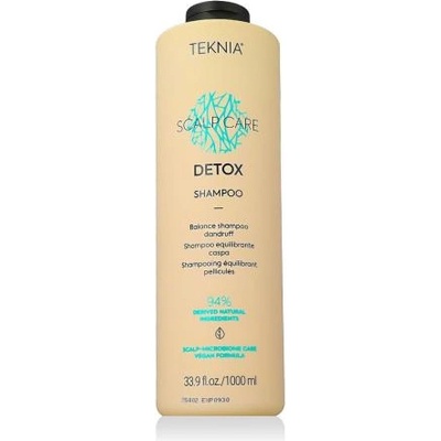 Lakmé Teknia Scalp Care Detox Shampoo 1000 ml мицеларен шампоан против сух или мазен пърхот унисекс
