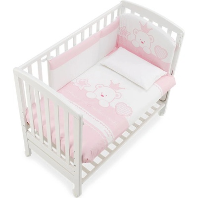 ITALBABY B. side white Кошара+матрак+сет 4ч. baby re pink (070.0920.010)