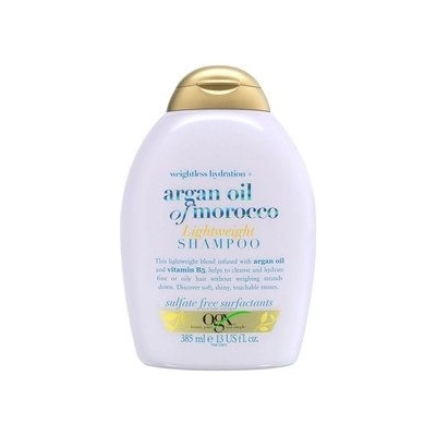 OGX šampon na objem pro jemné a zplihlé vlasy – Argan oil of Morocco Lightweight 385 ml