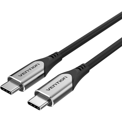 Vention TAAHG Nylon Braided Type-C (USB-C), (4K/PD/60 W/5 Gbps/3 A), 1,5m, šedý