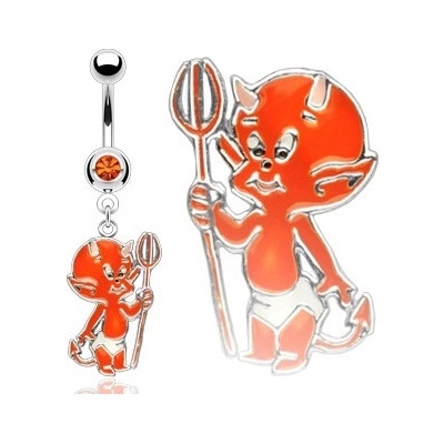 Šperky eshop piercing do pupíku čertík W39.25