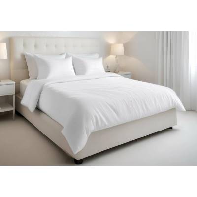 Áčko Hotelová obliečka ATLAS damašek 1 cm pásik 5x 140x200
