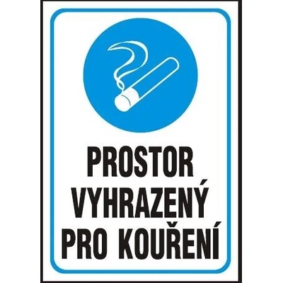 MAGG Prostor vyhrazený pro kouření - samolepka A4