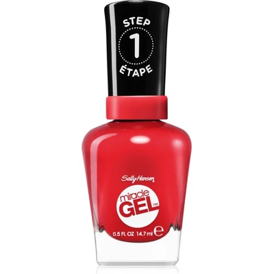 Sally Hansen Miracle Gel гел лак за нокти без използване на UV/LED лампа цвят 680 Rhapsody Red 14, 7ml